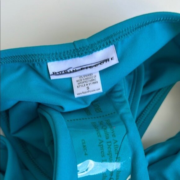 NWOT Robin Piccone Olivia Knot Front High Leg Bikini Bottoms - S - Picture 3 of 4